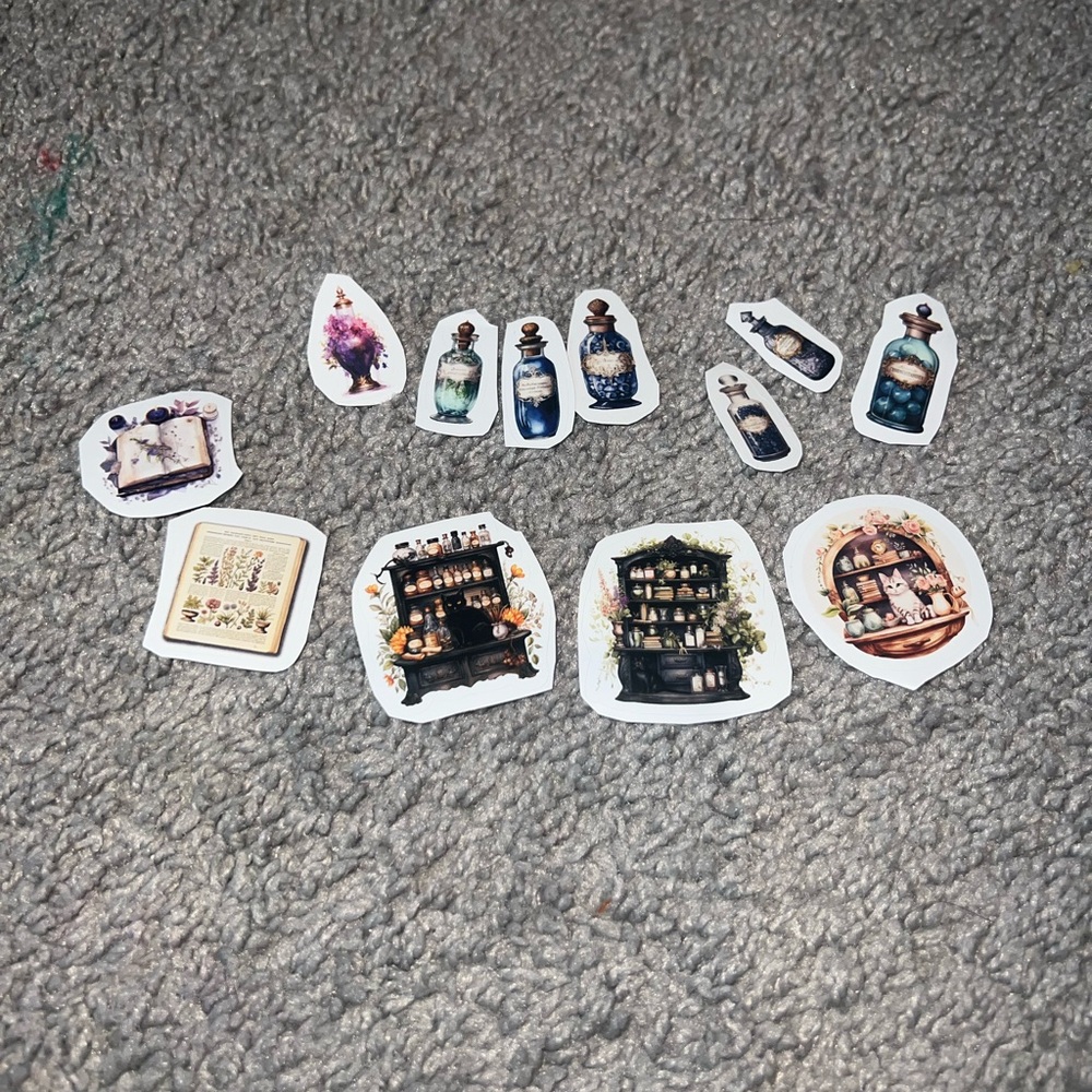 3 for $12 Vintage Apothecary Sticker Set